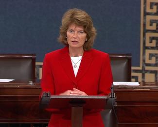 Sen. Murkowski speaks on the Senate floor.