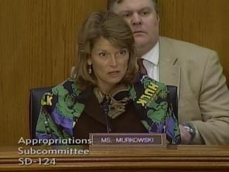 Sen. Murkowski speaks at the March 26, 2014 Appropriations Subcommittee hearing.