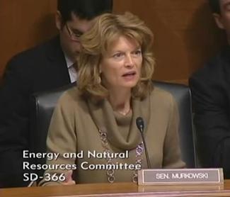 Sen. Murkowski speaks at the March 25, 2014 ENR Committee Hearing.