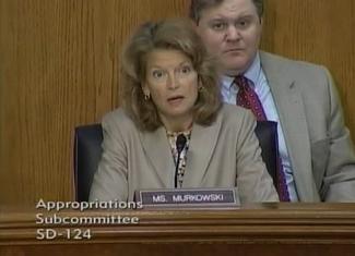 Sen. Murkowski speaks at the 4/30/14 Senate Appropriations Committee hearing.
