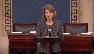 Sen. Murkowski speaks on the Senate floor about grid vulnerability.